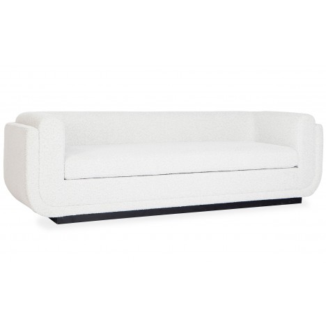 Canapé 3 places design tissu bouclette crème Gunty - 