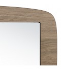 Miroir rectangulaire arrondi 120x40 cm effet bois texturé chêne vieilli - MANADO