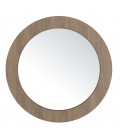 Miroir rond 80x80cm couleur chêne vieilli MANADO