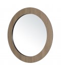 Miroir rond 80x80cm couleur chêne vieilli MANADO