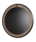 Miroir rond 80x80cm couleur chêne vieilli MANADO