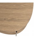 Table basse 2 plateaux forme ovoïde couleur chêne vieilli pieds métal MANADO