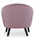 Fauteuil scandinave velours rose Fidely - 