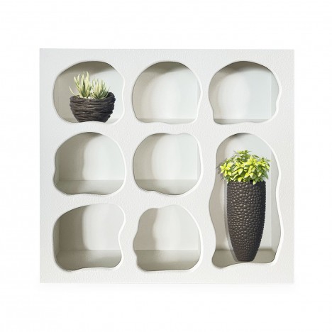 Meuble de rangement style troglodyte blanc L58cm Giulia - 