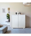 Buffet 2 portes design blanc 80cm Valono - 