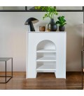 Meuble à étagères L60cm blanc style troglodyte Giulia - 