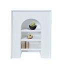 Meuble à étagères L60cm blanc style troglodyte Giulia - 