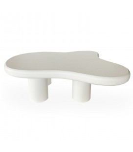 Table basse forme nuage blanc 69x100cm Giulia