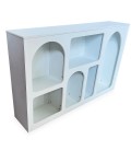 Buffet L120cm blanc design arches style troglodyte Giulia - 