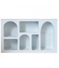 Buffet L120cm blanc design arches style troglodyte Giulia - 