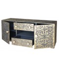 Buffet style oriental avec moulures bois bronze Molvo - 