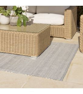 Tapis dextérieur rect 200x290cm gris et blanc CANCUN