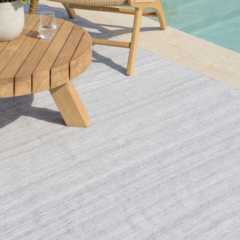 Tapis dextérieur rect 200x290cm gris chiné CANCUN