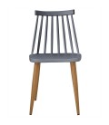 Lot de 2 chaises scandinaves gris Deauville - 