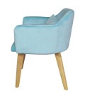 Chaise fauteuil scandinave velours Menthe Peony - 