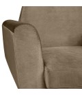 Fauteuil scandinave velours taupe Danuby - 