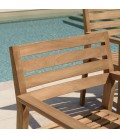 Mobilier de jardin avec table 320cm et 8 fauteuils en teck massif KODY