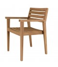 Mobilier de jardin avec table 320cm et 8 fauteuils en teck massif KODY