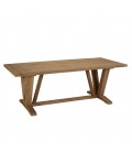 Set de jardin en bois et rotin pour 6 convives VOLANTIS