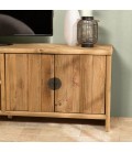 Meuble TV 240cm en bois massif avec rangements et style naturel BASTILA