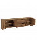 Meuble TV 240cm en bois massif avec rangements et style naturel BASTILA