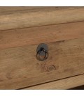 Grand meuble TV 200cm en bois massif 4 tiroirs et niche BASTILA