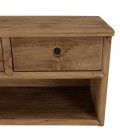 Grand meuble TV 200cm en bois massif 4 tiroirs et niche BASTILA