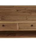 Grand meuble TV 200cm en bois massif 4 tiroirs et niche BASTILA