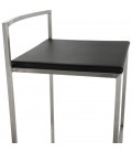 Tabouret de bar design DISKO noir empilable style industriel - 