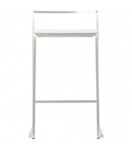 Tabouret snack design mi-hauteur DISKO MINI blanc empilable