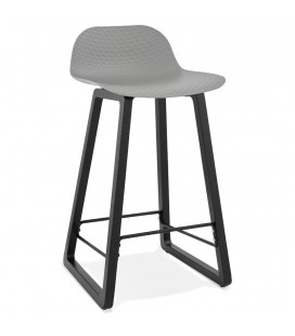 Tabouret îlot de cuisine à coque SASHIMI MINI gris design