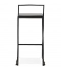 Tabouret de bar design CASA noir style industriel empilable - 