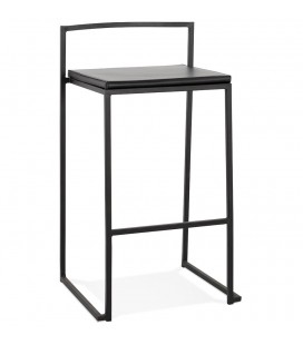 Tabouret snack mi-hauteur CASA MINI noir au design industriel empilable