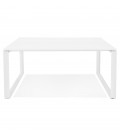 Table de réunion ou bureau bench BAKUS SQUARE blanc 140x140 cm - 