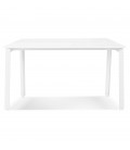 Table de réunion ou bureau bench AMADEUS SQUARE blanc 140x140 cm - 