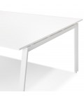 Table de réunion ou bureau bench AMADEUS SQUARE blanc 140x140 cm - 