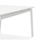 Table de réunion ou bureau bench AMADEUS SQUARE blanc 140x140 cm - 