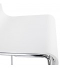 Tabouret snack mi-hauteur KWATRO MINI empilable en bois blanc - 