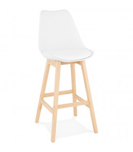 Tabouret de bar CAMILA blanc style scandinave