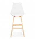 Tabouret de bar CAMILA blanc style scandinave - 