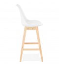 Tabouret de bar CAMILA blanc style scandinave - 