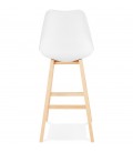 Tabouret de bar CAMILA blanc style scandinave - 