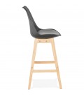 Tabouret de bar CAMILA noir style scandinave - 