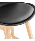 Tabouret de bar CAMILA noir style scandinave - 