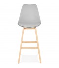 Tabouret de bar CAMILA gris style scandinave - 