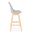 Tabouret de bar CAMILA gris style scandinave - 