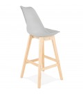 Tabouret de bar CAMILA gris style scandinave - 