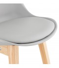 Tabouret de bar CAMILA gris style scandinave - 