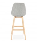 Tabouret de bar scandinave TERESA en tissu gris - 