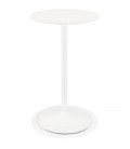 Table haute ronde IDALGO en bois et métal blanc diam. 60 cm - 